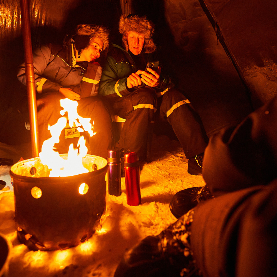 Huskyspuren im Reisa-Tal